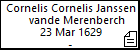 Cornelis Cornelis Janssen vande Merenberch