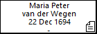 Maria Peter van der Wegen