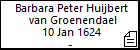 Barbara Peter Huijbert van Groenendael