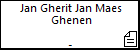Jan Gherit Jan Maes Ghenen