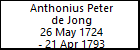 Anthonius Peter de Jong