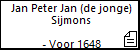 Jan Peter Jan (de jonge) Sijmons