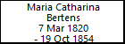 Maria Catharina Bertens