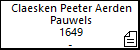 Claesken Peeter Aerden Pauwels