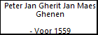 Peter Jan Gherit Jan Maes Ghenen